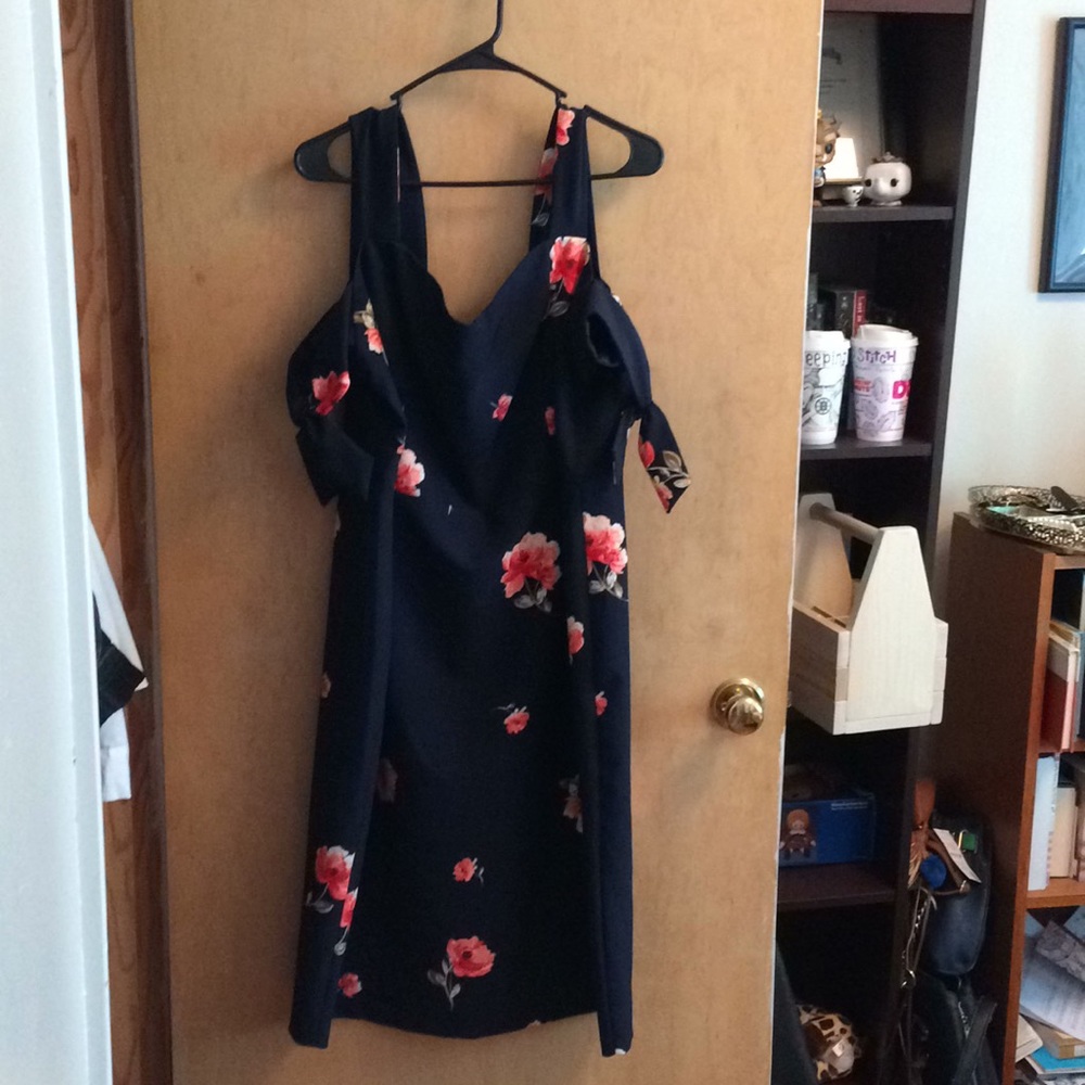 Navy floral dress
